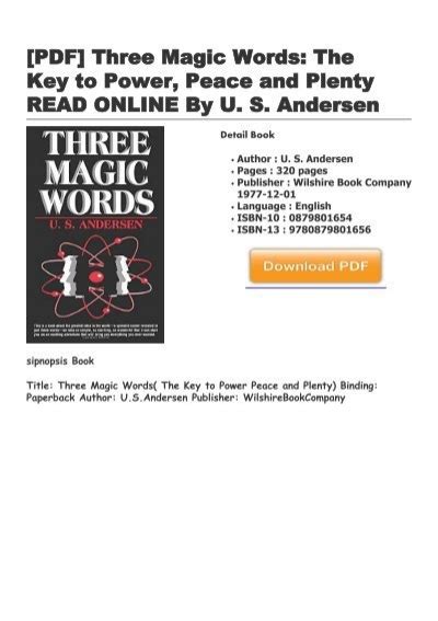 three magic words pdf